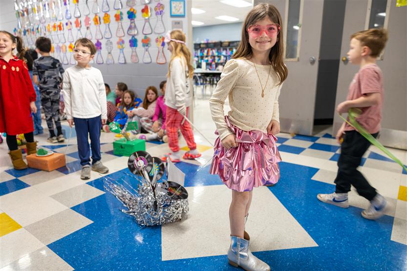 Students take part in a Character Parade